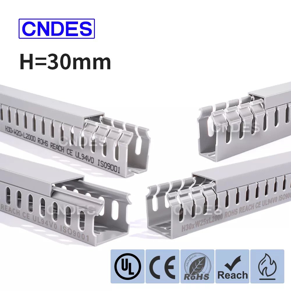 30 mm-ko altuera zirriztatuta PVC kableen kudeaketa-hodiak